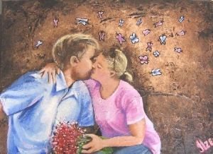 "Romantic kiss"