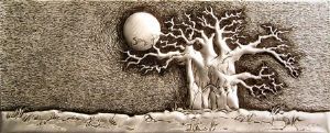 "Baobab Landscape in Metal 1/1"