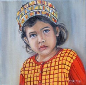 "Girl with Colored Headdress"