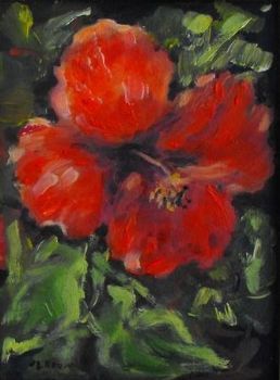 "Red Hibiscus"