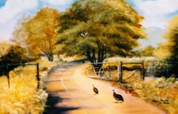 "Farm Scene - Bushveld With Gate"