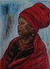 "Xhosa Tribal Lady in Red 1"