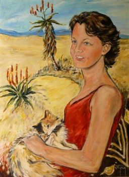 "Girl with cat"