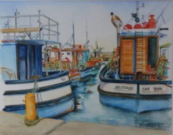 "Crayfish Boats at Kalk Bay Harbour"