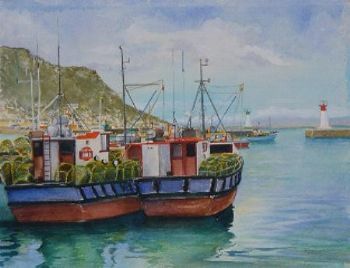 "Crayfish boats in Kalk Bay Harbour"