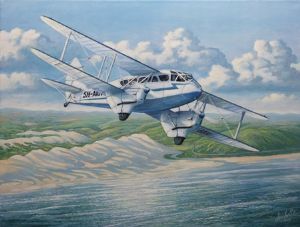 "DeHavilland Dragon Rapide - Bank and Climb"