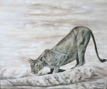 "Lioness Drinking"