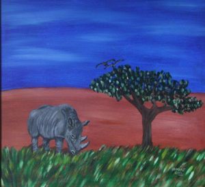 "A Rhino at Peace"