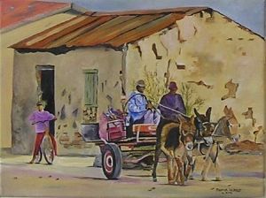 "Donkey cart"