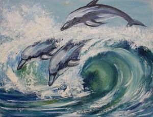"Dolphins at Play"