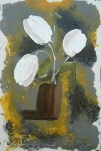 "White Tulips Abstract"