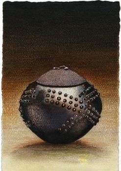 "Kwa-Zulu Clay Embellished Beer Pot"