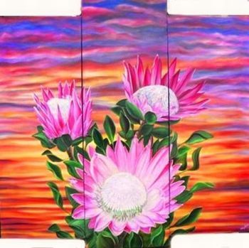 "Proteas at Sunset"
