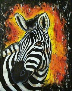 "Zebra in the Sunset 1"