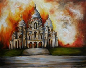 "Fire - Sacre Coeur in Paris"