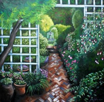 "Trellised Garden Walkway"