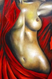 "Nude in Red Drapery"