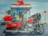 "Harley Davidson and Gas Station"