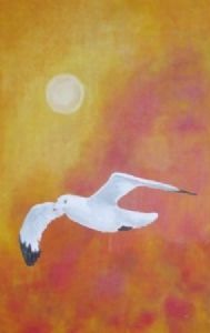 "Seagull at Sunset"