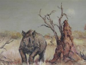 "Rhino at Ant Hill"