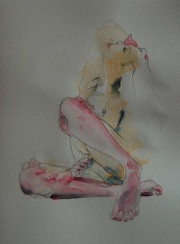 "Nude Red Stockings"
