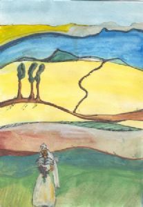 "Bride in Yellow Fields"