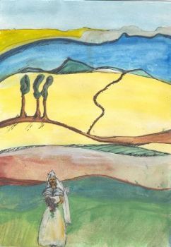 "Bride in Yellow Fields"