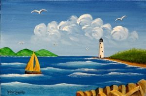 "Sailing near Lighthouse"