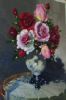 "Pink and Red Roses in Vase"