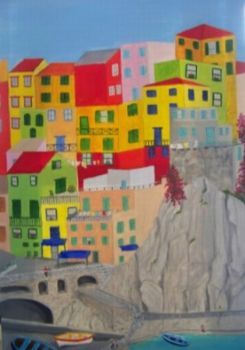 "panel2 Cinque Terre,Part of 3 Panels"