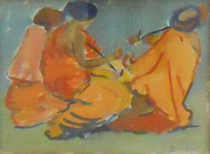 "Xhosa Woman Smoking a pipe"