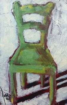 "Green Chair with Green Background"