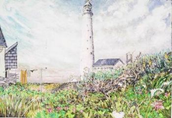 "Slangkop Lighthouse with washing"