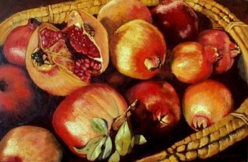 "Mandjie met Granate /Basket with Pomegranates"