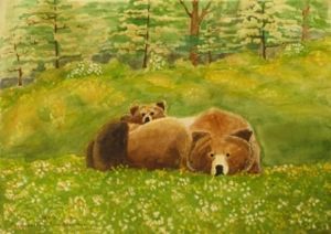 "Grizzly and Cub"