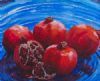 "Pomegranates on Blue 2"
