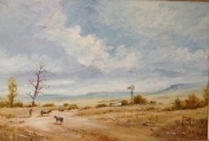 "Cattle in Late Afternoon"