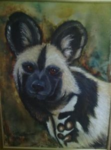 "Portrait of a Painted Dog"