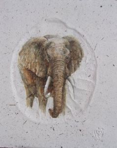 "Life Size Footprint & Elephant"