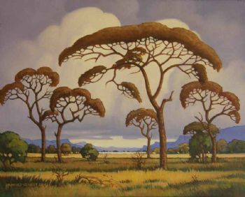 "Bushveld Storm Approaching (Pierneef Style)"