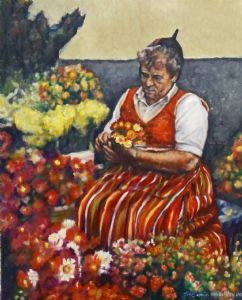 "Madeira Flower Seller, Funchal"