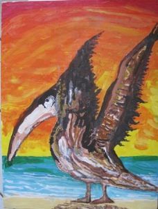 "Pelican on Beach"