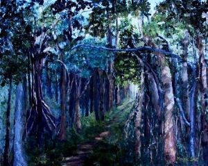 "Landscape with Path Through Forest"
