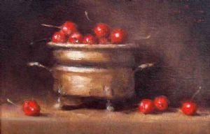 "Cherries in Copper Pot"