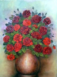 "Roses in Vase"