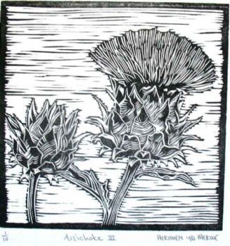 "Artichoke III Black and White"