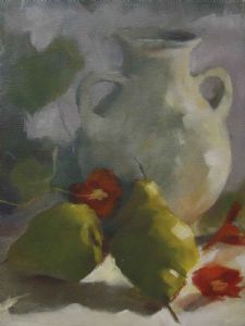 "Pears and Nasturtiums"