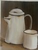 "Enammel coffee can and bucket"