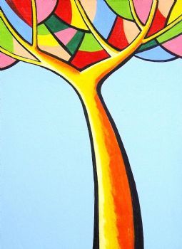 "Blue Background Tree of Life"