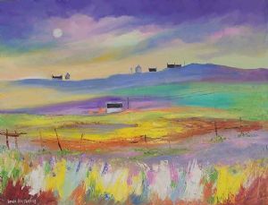 "Moonlit Fisherman's Cottages"